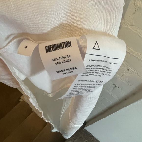 Reformation white linen mini dress - Picture 4 of 5